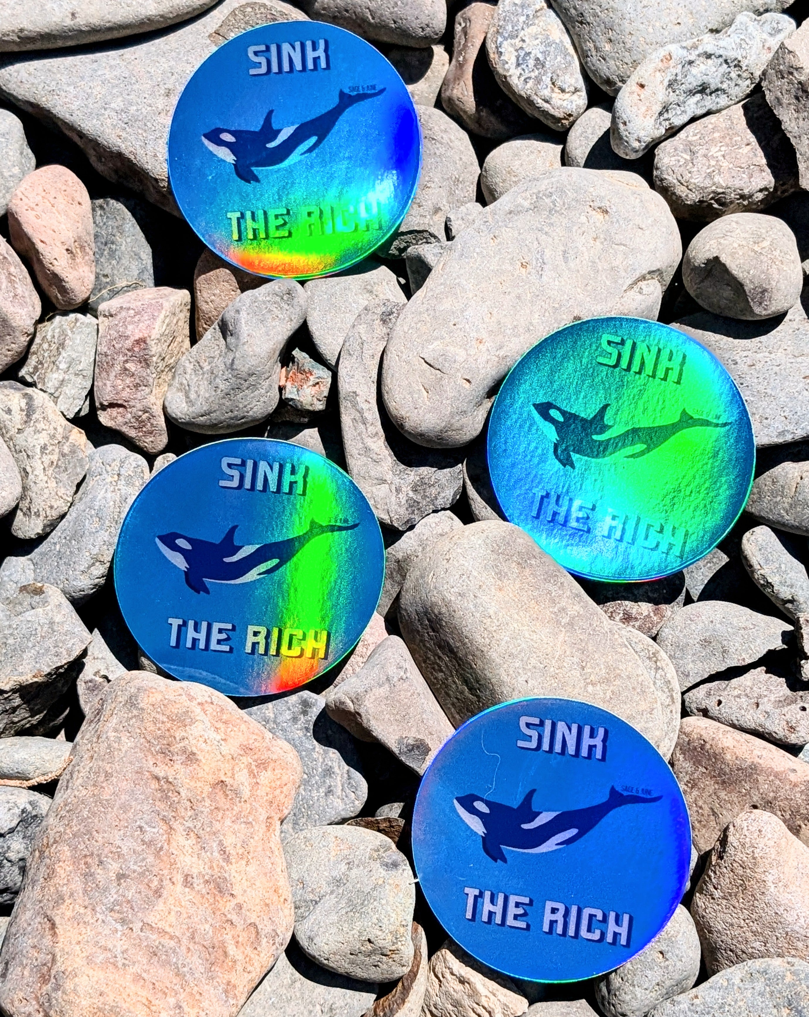 SINK THE RICH Orca Sticker