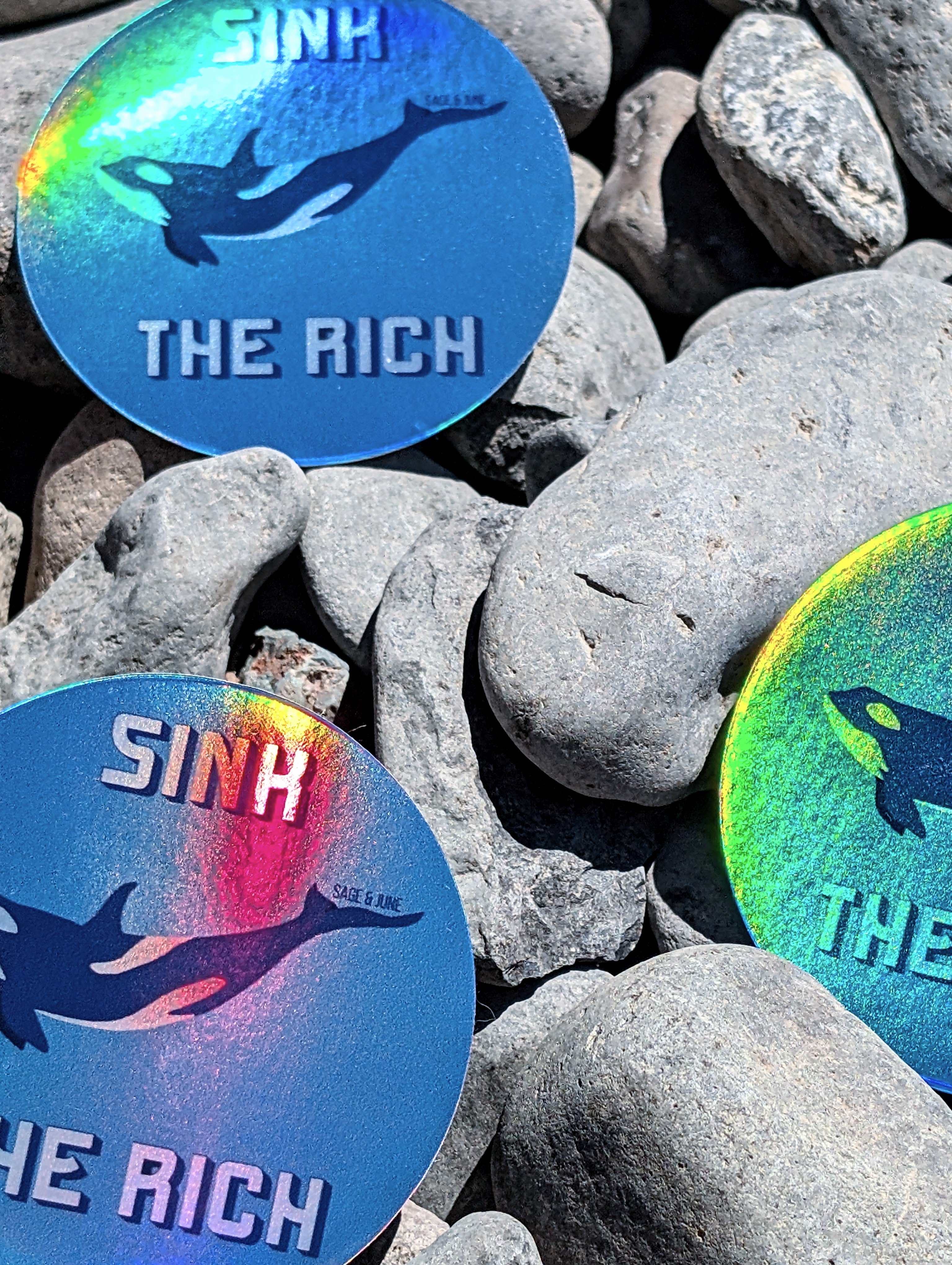 SINK THE RICH Orca Sticker